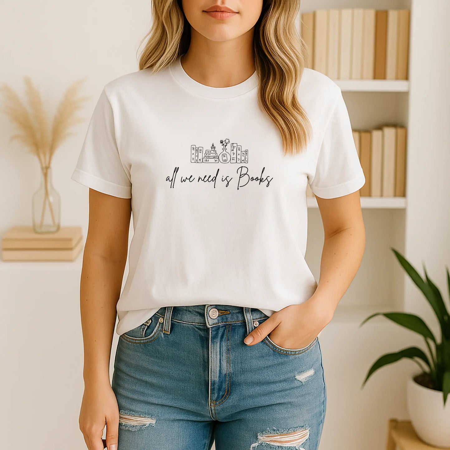 All We Need Is Books Tee